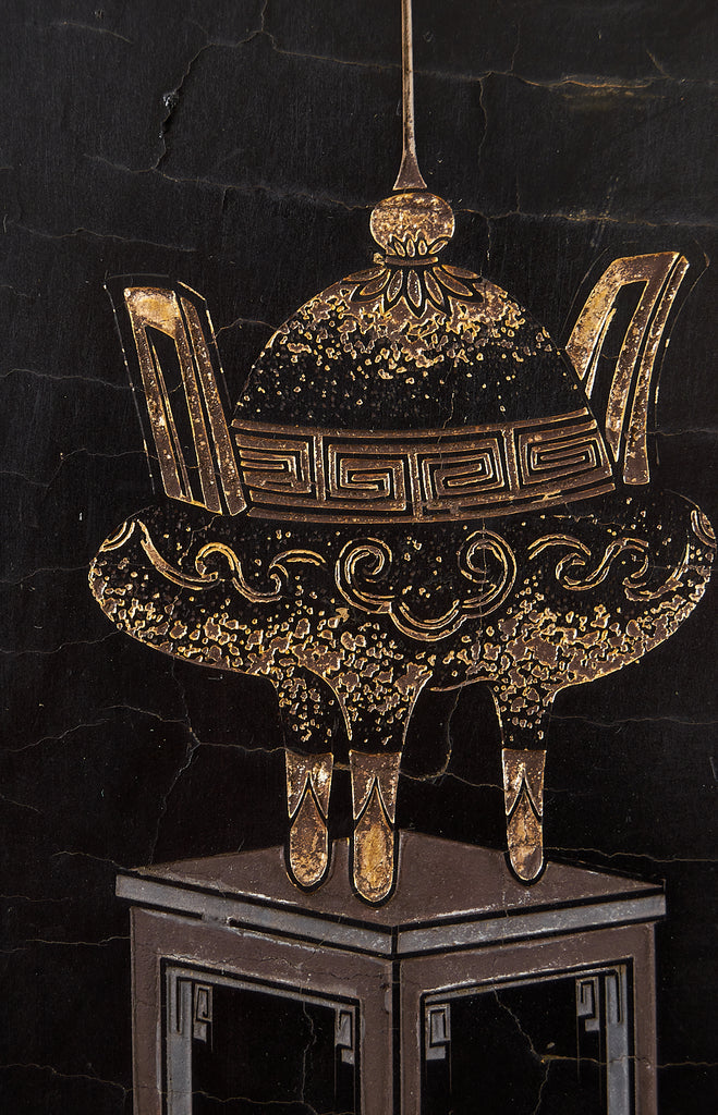 Chinese Export Eight Panel Coromandel Screen Six Beauties