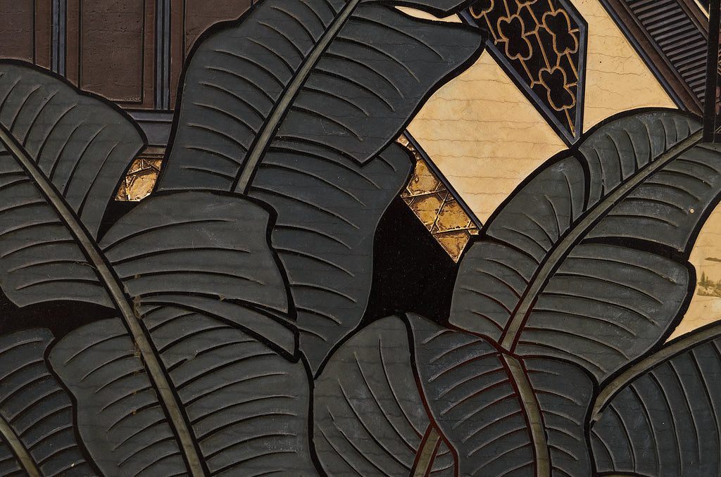 Chinese Export Eight Panel Coromandel Screen Six Beauties