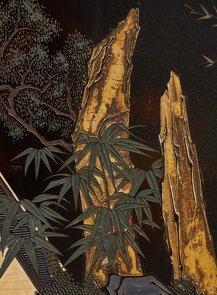 Chinese Export Eight Panel Coromandel Screen Six Beauties