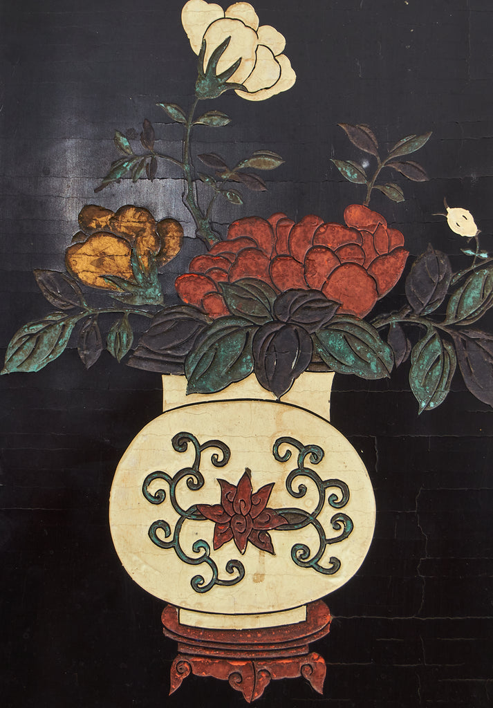 Chinese Export Twelve Panel Coromandel Screen Spring in Han Palace