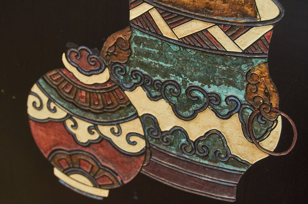 Chinese Export Twelve Panel Coromandel Screen Spring in Han Palace