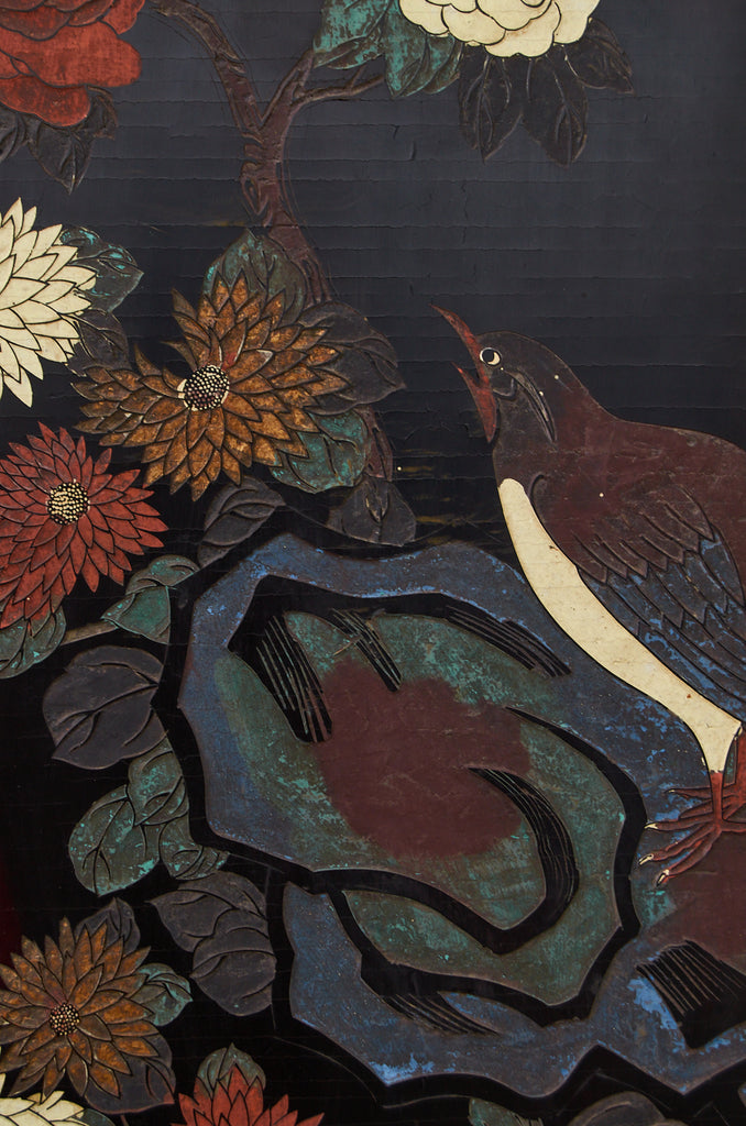 Chinese Export Twelve Panel Coromandel Screen Spring in Han Palace