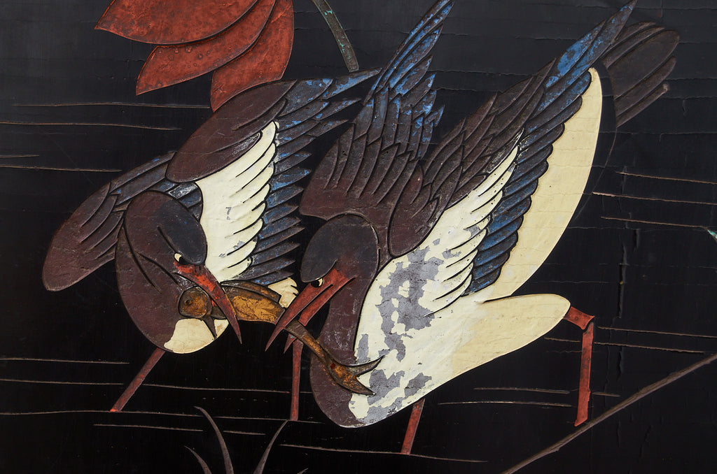 Chinese Export Twelve Panel Coromandel Screen Spring in Han Palace