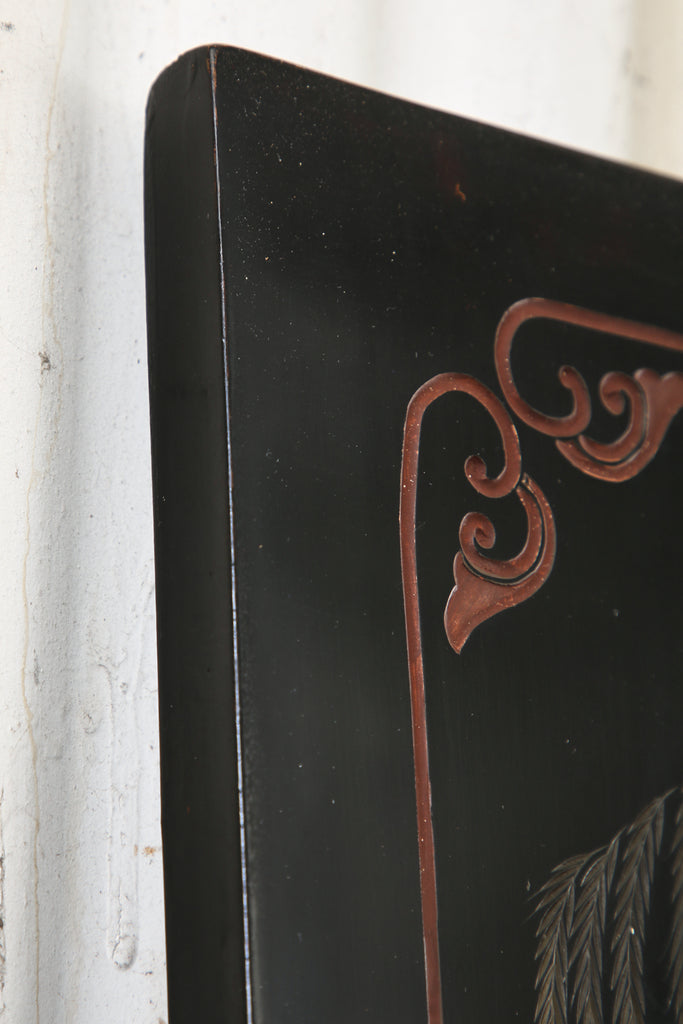 Chinese Export Four Panel Coromandel Screen Pastel Beauties