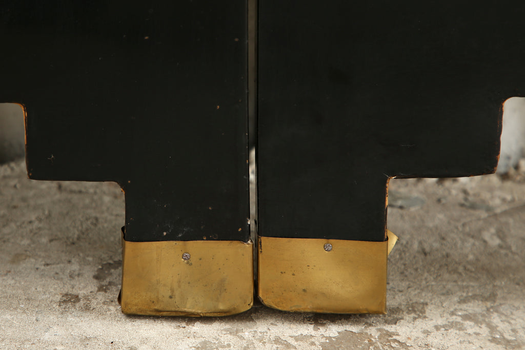 Chinese Export Four Panel Coromandel Screen Pastel Beauties