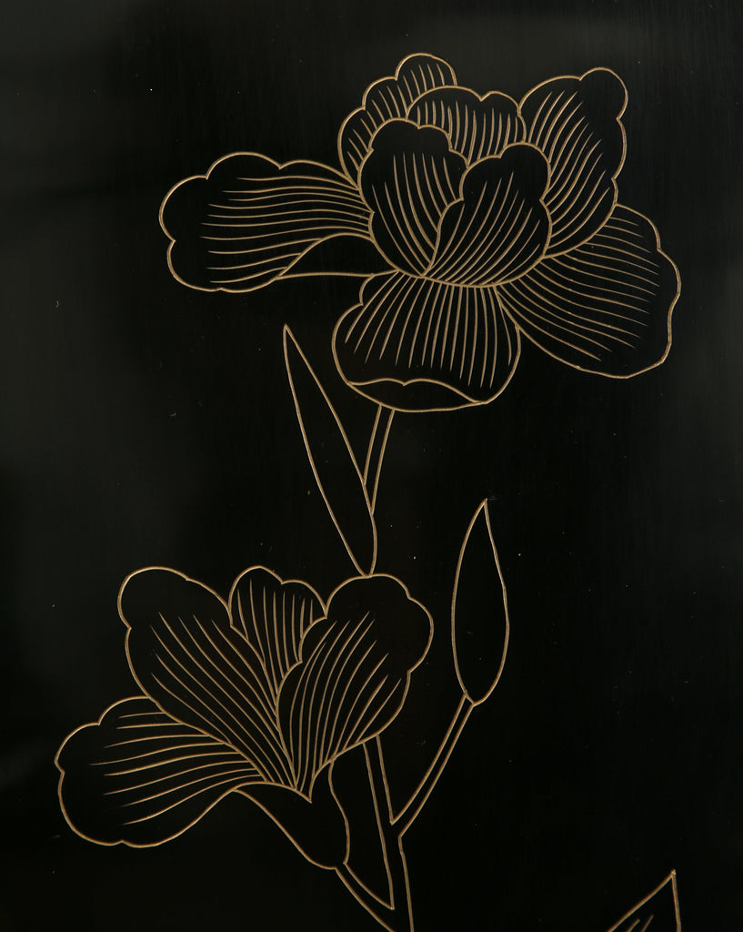 Chinese Export Four Panel Coromandel Screen Pastel Beauties