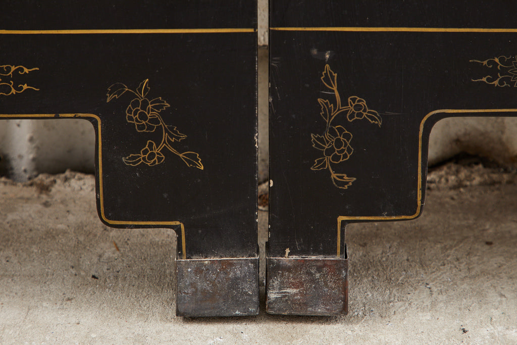 Chinese Export Six Panel Cloisonné Soapstone Coromandel Screen