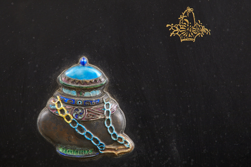 Chinese Export Six Panel Cloisonné Soapstone Coromandel Screen