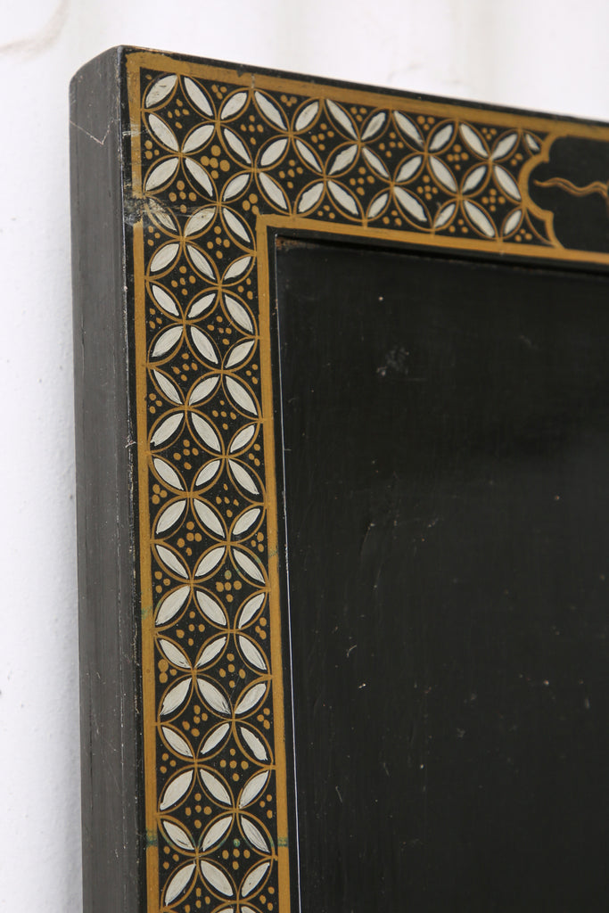 Chinese Export Four Panel Carved Soapstone Lacquered Screen