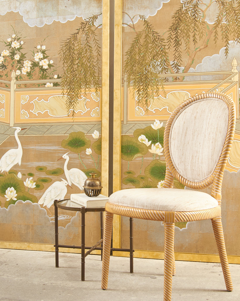 Set of Three Robert Crowder Chinoiserie Landscape Panels