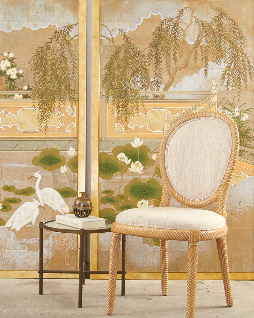 Set of Three Robert Crowder Chinoiserie Landscape Panels