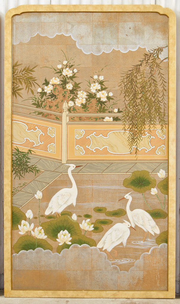 Set of Three Robert Crowder Chinoiserie Landscape Panels