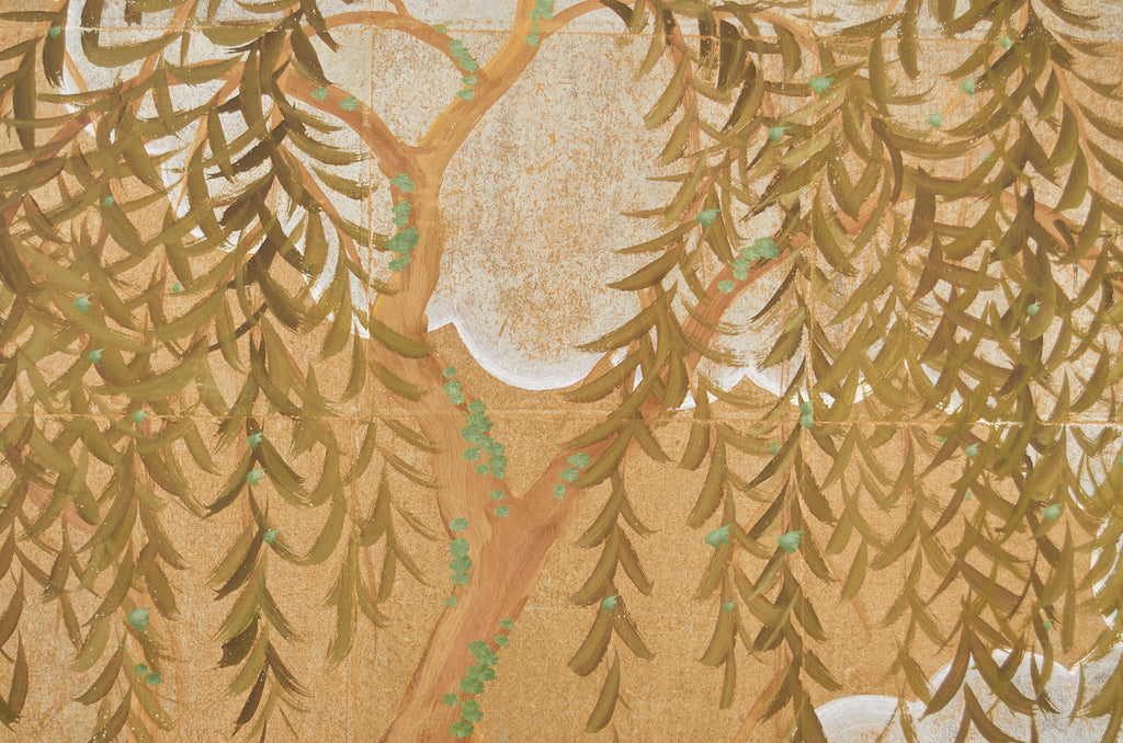 Set of Three Robert Crowder Chinoiserie Landscape Panels