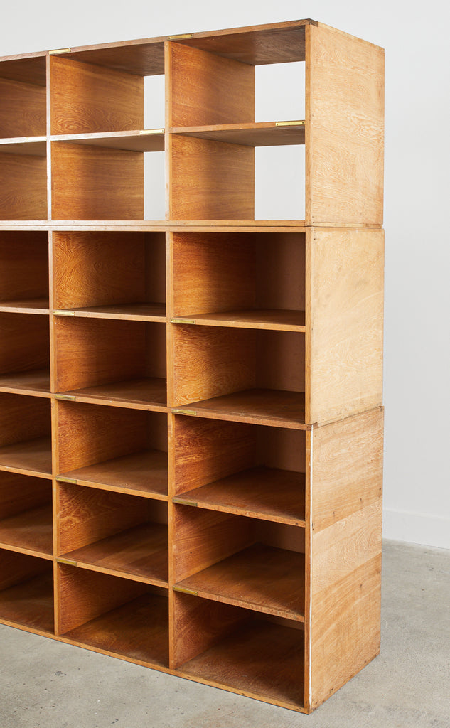 English Oak Pigeon Hole Haberdashery Cabinet Shelves or Bookcase