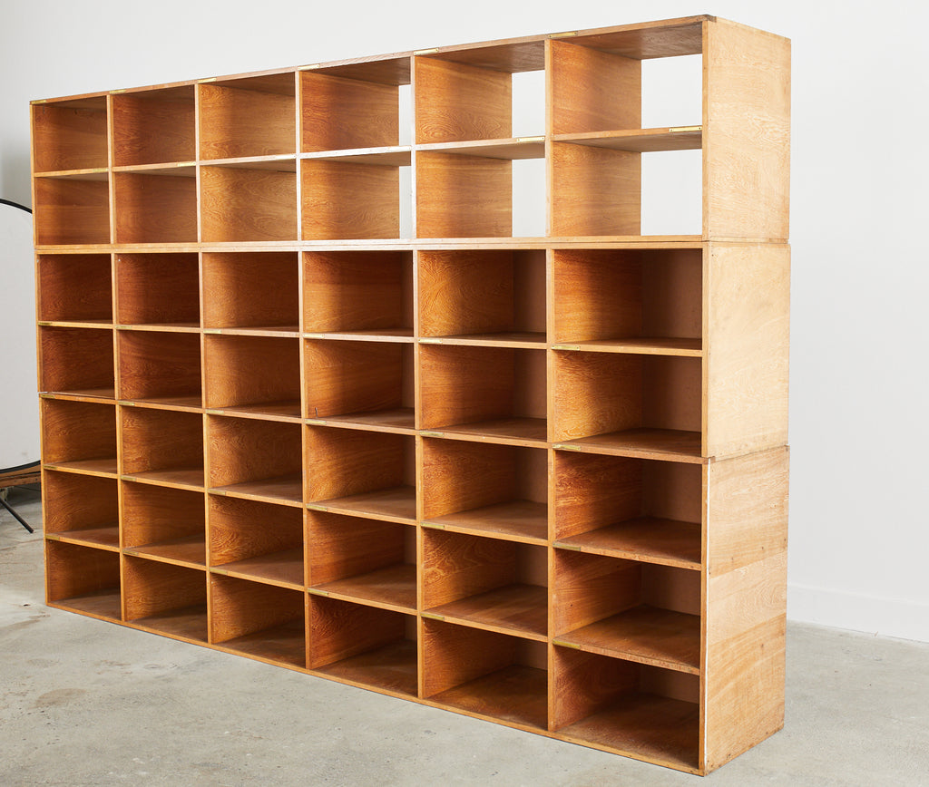 English Oak Pigeon Hole Haberdashery Cabinet Shelves or Bookcase