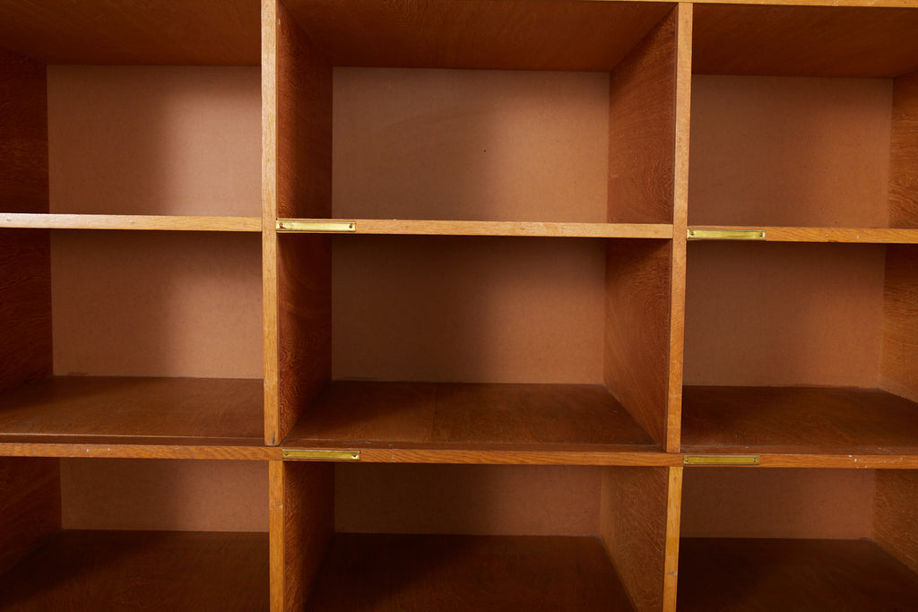 English Oak Pigeon Hole Haberdashery Cabinet Shelves or Bookcase