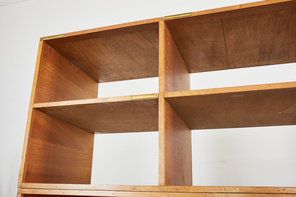 English Oak Pigeon Hole Haberdashery Cabinet Shelves or Bookcase