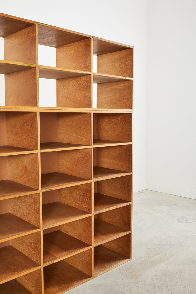 English Oak Pigeon Hole Haberdashery Cabinet Shelves or Bookcase