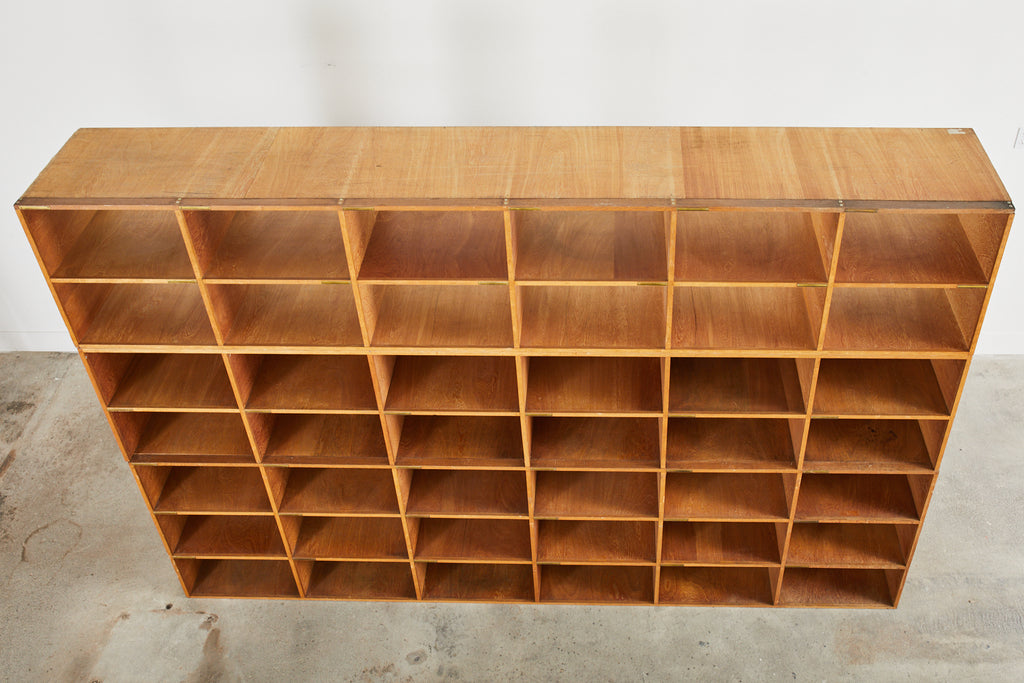 English Oak Pigeon Hole Haberdashery Cabinet Shelves or Bookcase