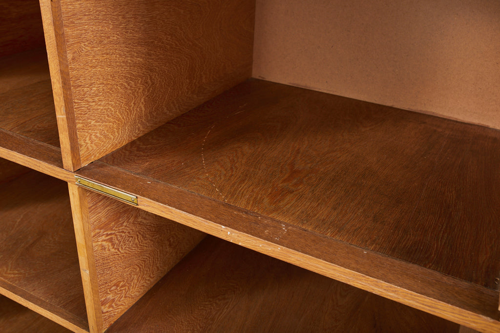 English Oak Pigeon Hole Haberdashery Cabinet Shelves or Bookcase