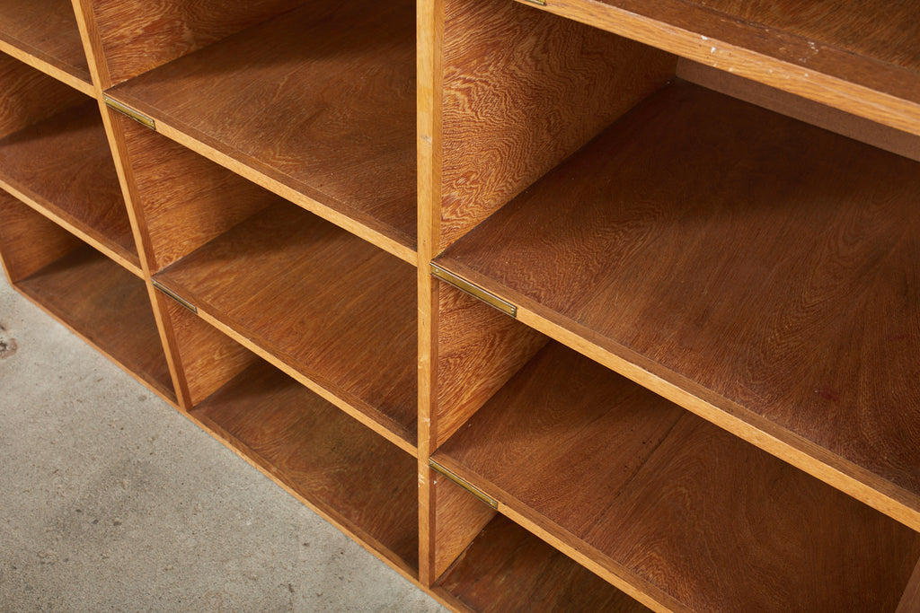 English Oak Pigeon Hole Haberdashery Cabinet Shelves or Bookcase