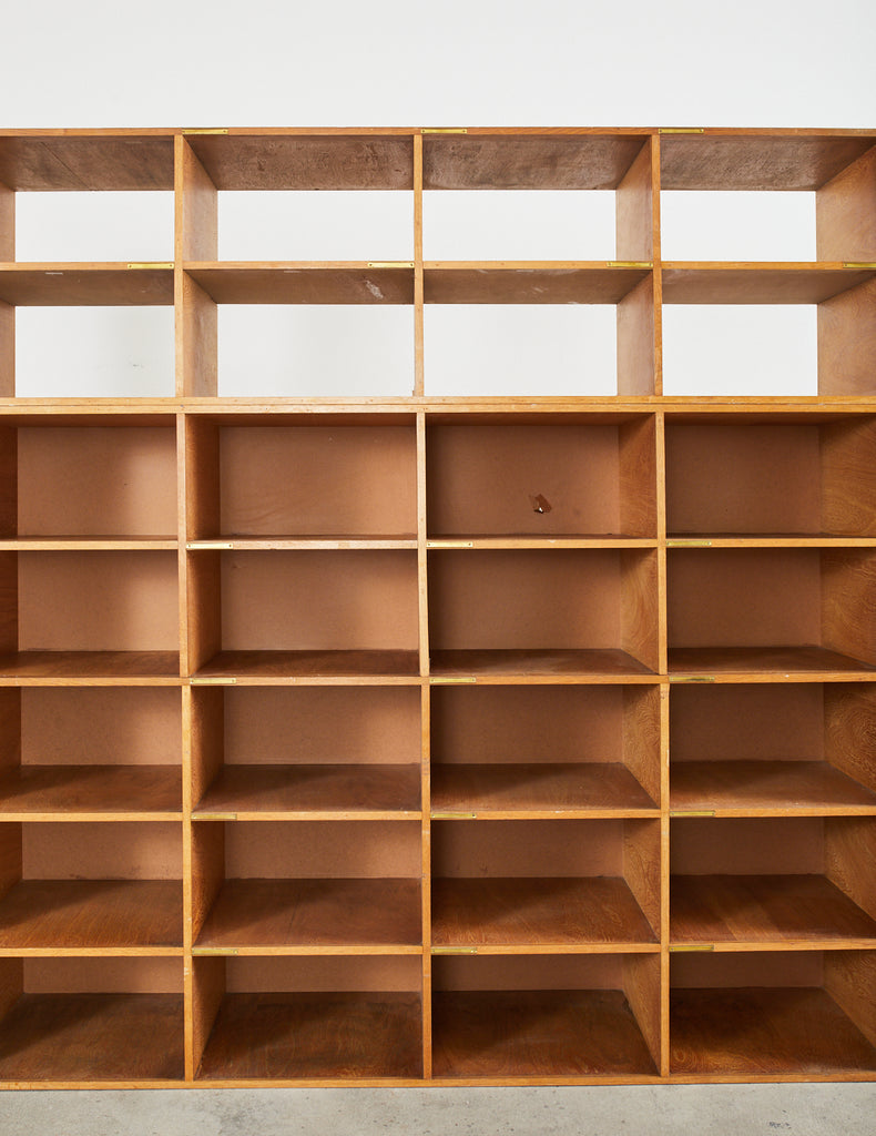 English Oak Pigeon Hole Haberdashery Cabinet Shelves or Bookcase