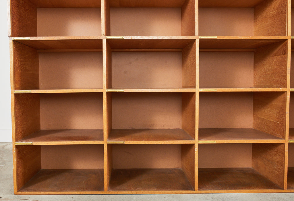 English Oak Pigeon Hole Haberdashery Cabinet Shelves or Bookcase