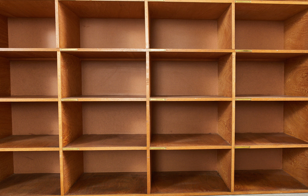 English Oak Pigeon Hole Haberdashery Cabinet Shelves or Bookcase
