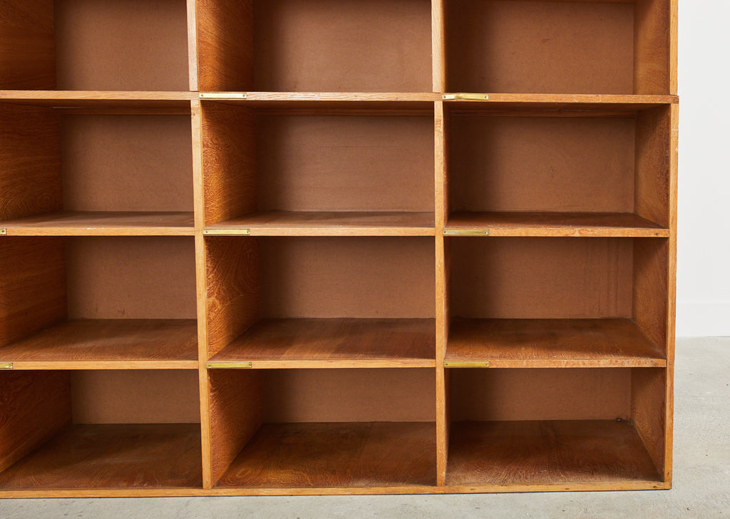 English Oak Pigeon Hole Haberdashery Cabinet Shelves or Bookcase