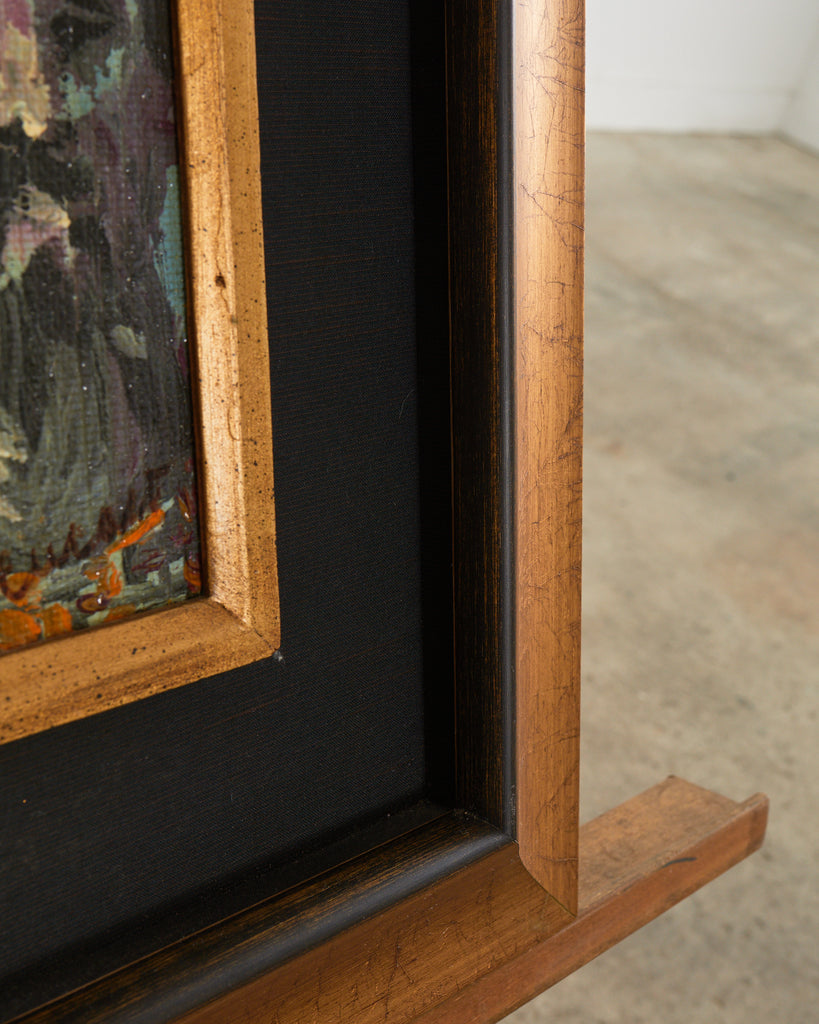 Pascal Cucaro Midcentury Painting of a Bearded Man