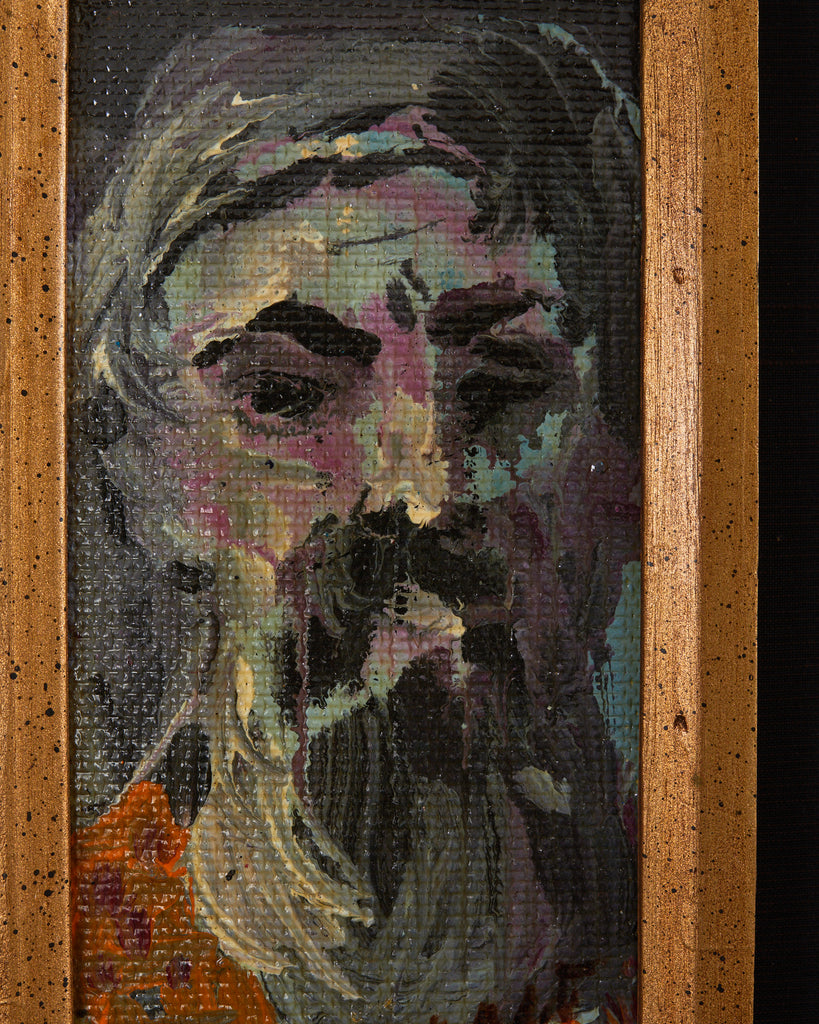 Pascal Cucaro Midcentury Painting of a Bearded Man