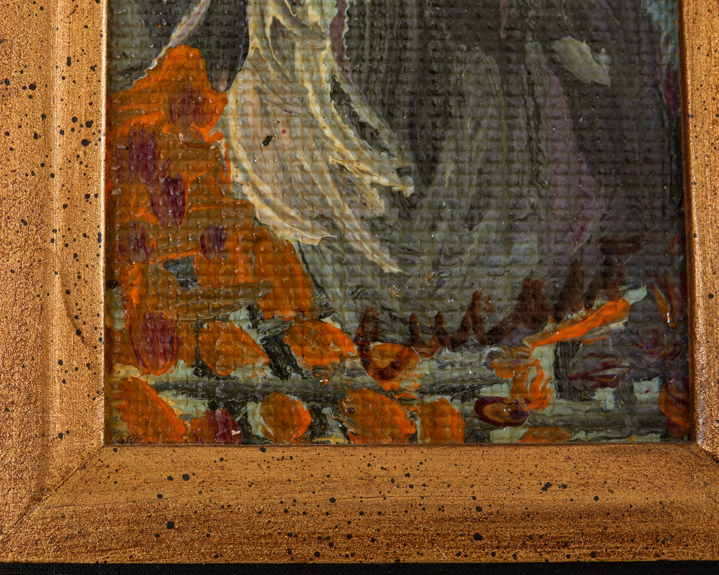 Pascal Cucaro Midcentury Painting of a Bearded Man