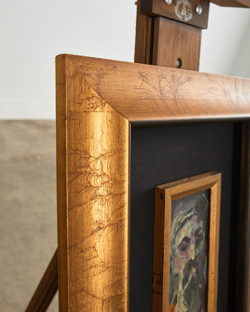 Pascal Cucaro Midcentury Painting of a Bearded Man