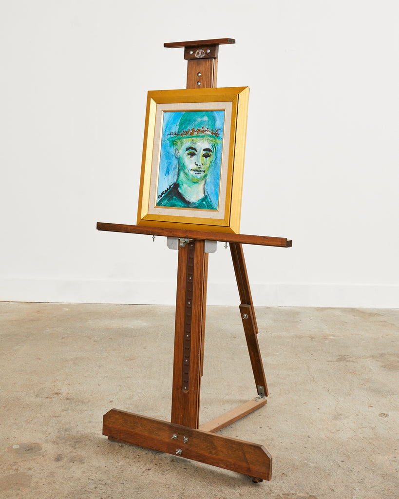 Pascal Cucaro, 1915-2003 Boy Wearing Hat Painting