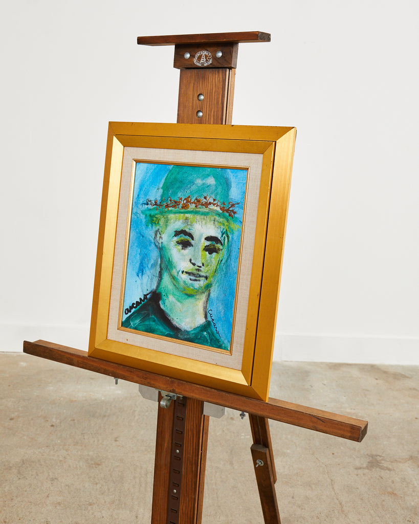 Pascal Cucaro, 1915-2003 Boy Wearing Hat Painting