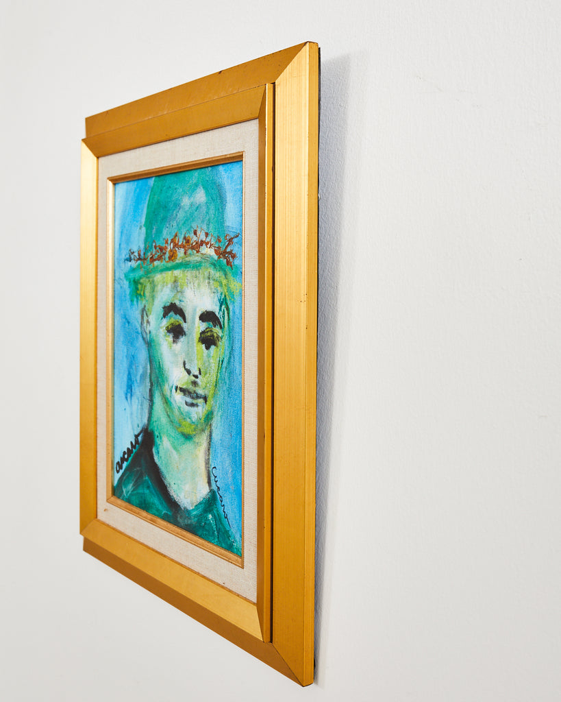 Pascal Cucaro, 1915-2003 Boy Wearing Hat Painting