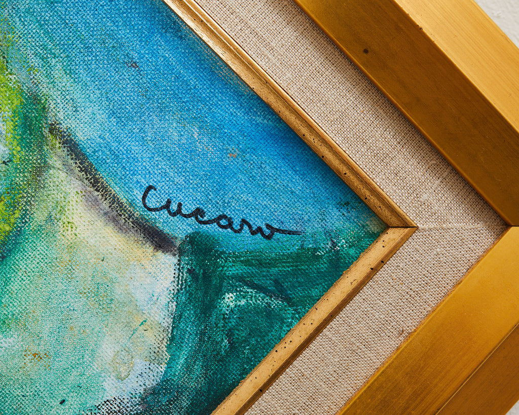 Pascal Cucaro, 1915-2003 Boy Wearing Hat Painting