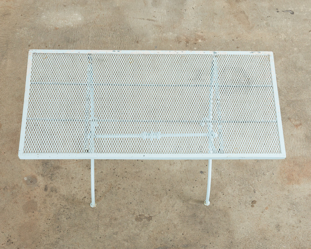 Neoclassical Style Iron Curule Leg Garden Dining Table