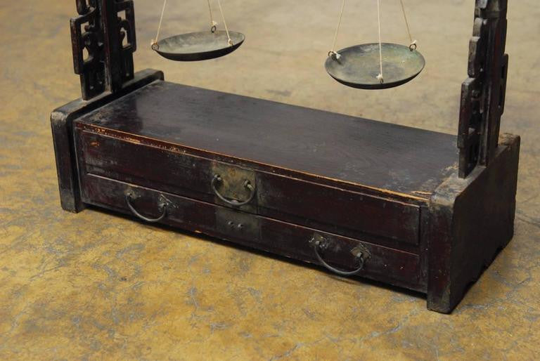 19th Century Chinese Apothecary Balance Scale Stand