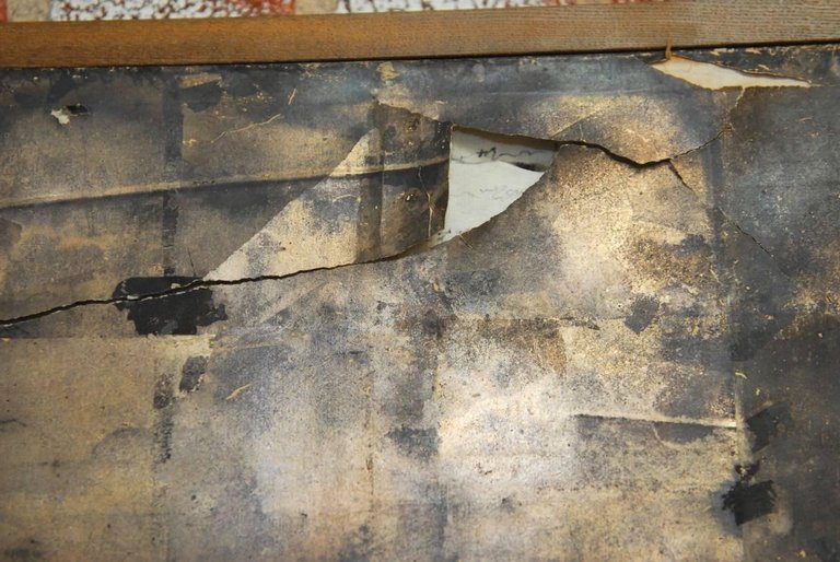 Japanese Six Panel Silver Leaf Screen with Chinese Brush Calligraphy