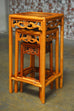 Set of Three Chinese Lotus Blossom Stacked Nesting Tables