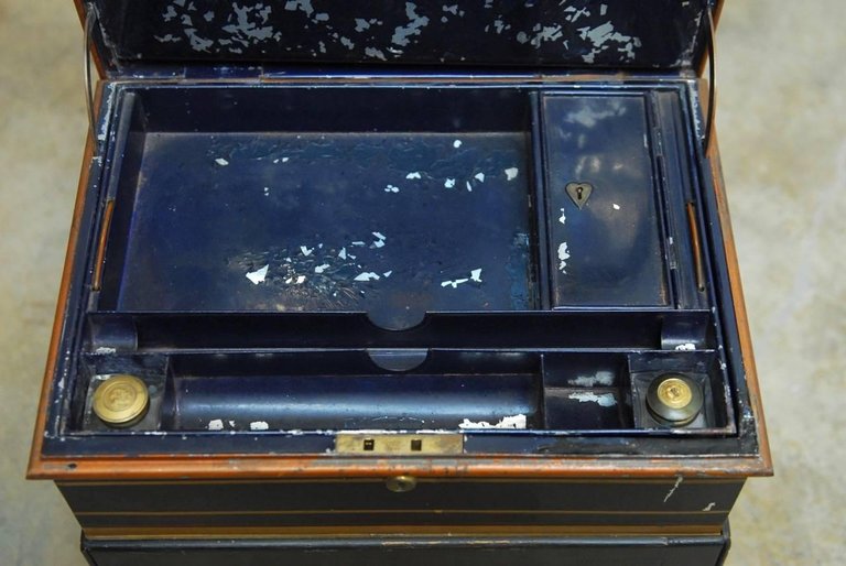 British Colonial Military Officer's Campaign Metal Field Desk