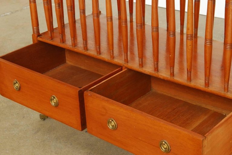 19th Century English Regency Style Mahogany Canterbury