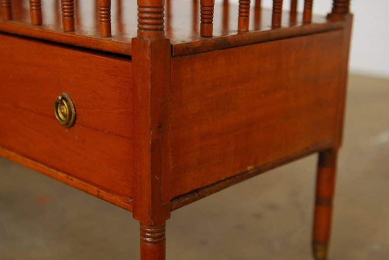 19th Century English Regency Style Mahogany Canterbury