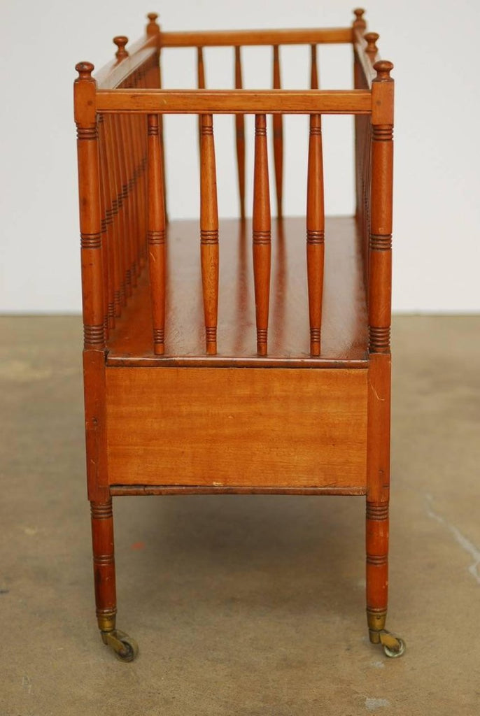 19th Century English Regency Style Mahogany Canterbury