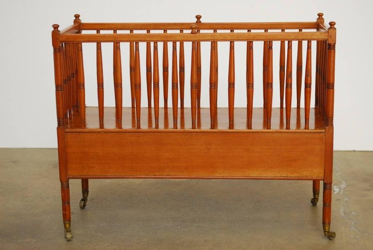 19th Century English Regency Style Mahogany Canterbury