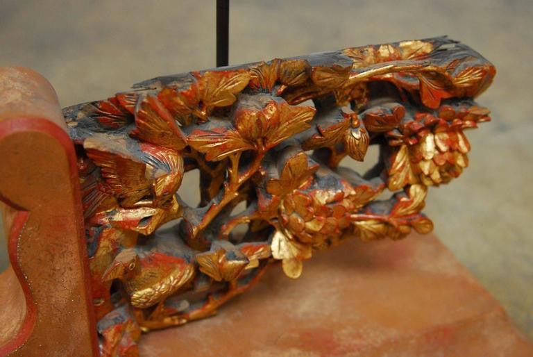 19th Century Chinese Temple Fragment Lamp