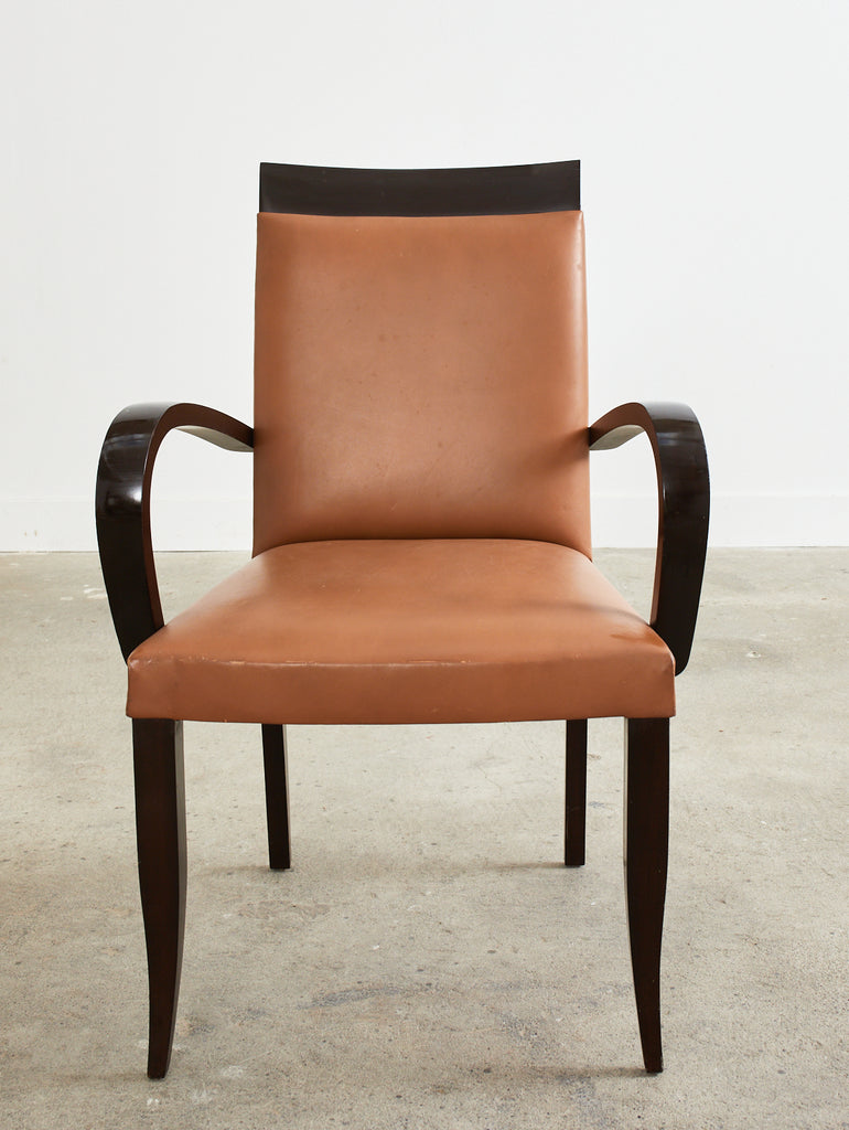 Pair of Dakota Jackson PFM Royale Leather Dining Armchairs