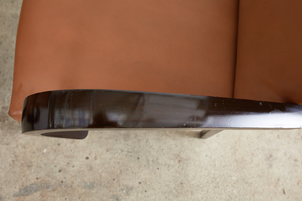 Pair of Dakota Jackson PFM Royale Leather Dining Armchairs