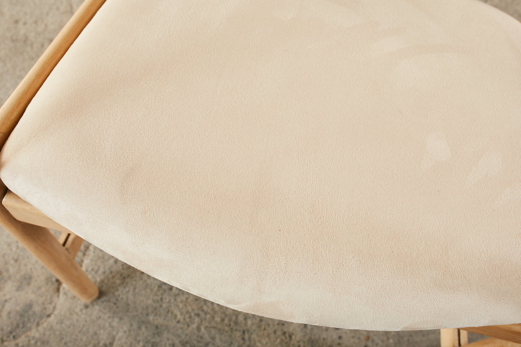 Set of Four Midcentury Danish Style Birch Armchairs